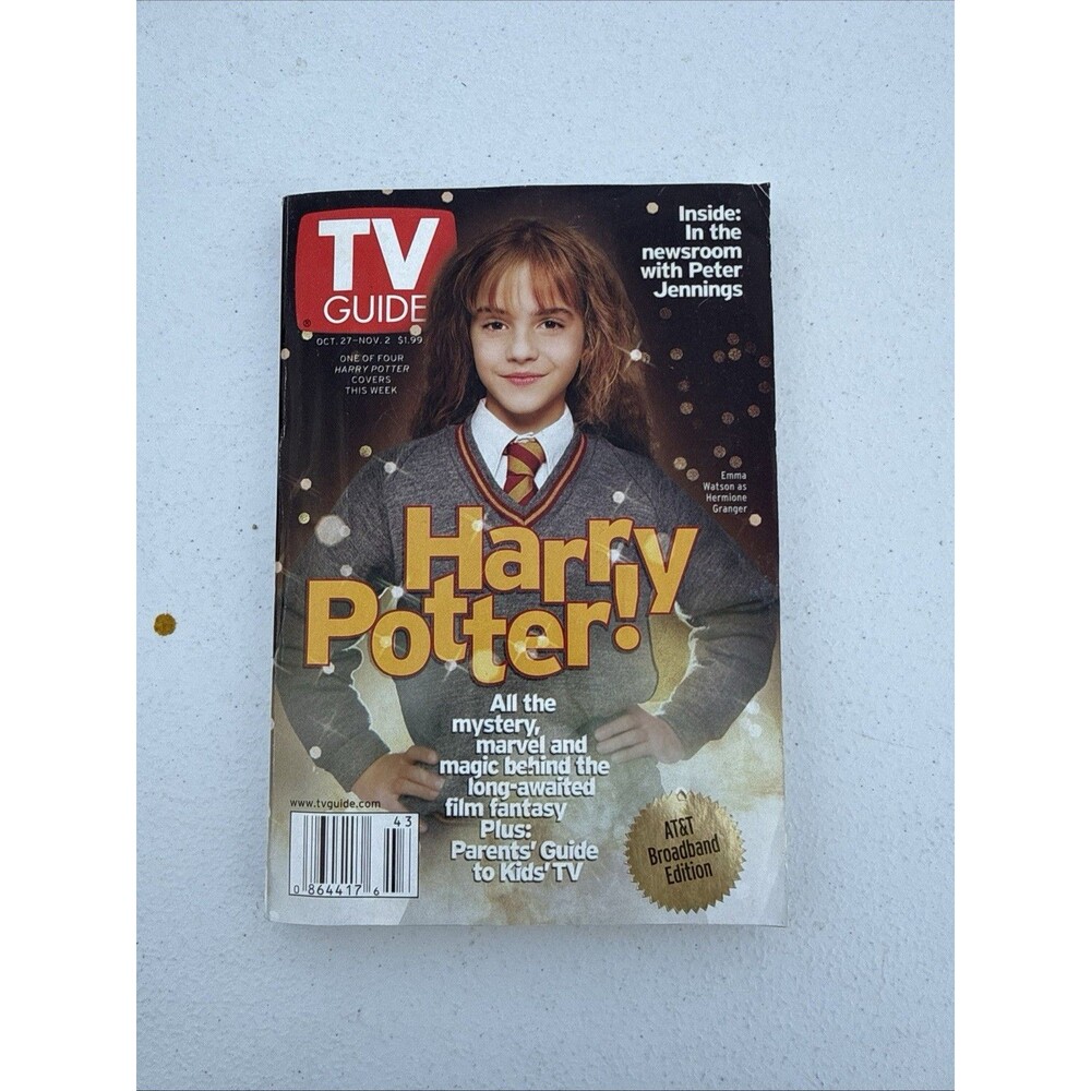 2001 TV Guide Emma Watson Hermione Granger Harry Potter No Label Good Condition